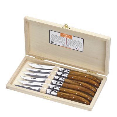 Laguiole en Aubrac - Laguiole Lihaveitsi 6 kpl Oliivipuu