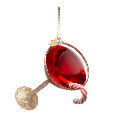 Vondels - CocktailClub Riippuva joulukoriste jouludrinkki 9 cm Punainen