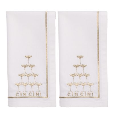 Vondels - Santa's Favorites Servetti Champagne tower 45 cm 2 kpl Valkoinen