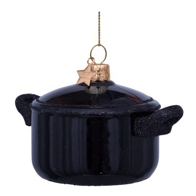 Vondels - Wine & Dine Riippuva joulukoriste pata 6 cm Musta