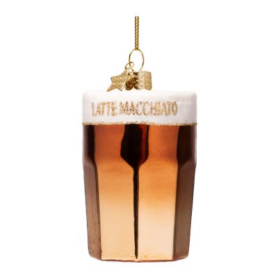 Vondels - Wine & Dine Riippuva joulukoriste Latte macchiato 11 cm Ruskea