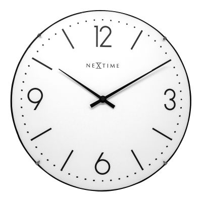 NeXtime - Basic Dome Seinäkello 35 cm Valkoinen