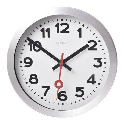 NeXtime - Station Seinäkello 19 cm Valkoinen