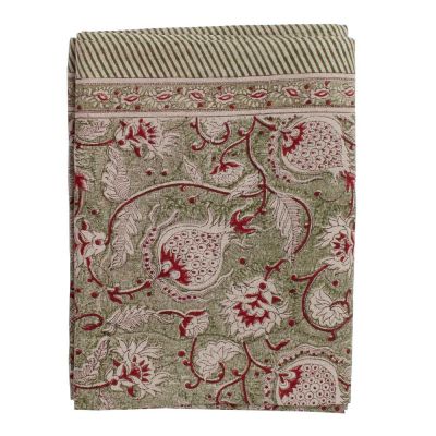 Chamois - Pomegranate Pellava pöytäliina 170x270 cm Vihreä/Luonnonvärinen