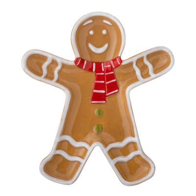 Bloomingville - Ginnie tarjoilulautanen 18x2x16 cm piparkakku-ukko