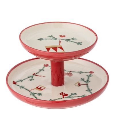 Bloomingville - Yule kerrosvati 2 tasoa 22x13 cm joulukuosi