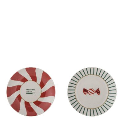 Bloomingville - Yule lautanen 12,5 cm 2 kpl joulukuosi