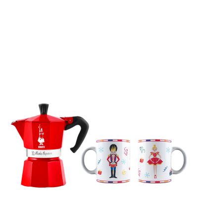 Bialetti - Moka Express CC 2024 Mutteripannu 6 kuppia + 2 kuppia 25 cl Punainen
