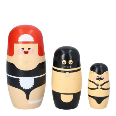 Spring Copenhagen - Babushka Sexy Expressions Puufiguuri 3 kpl Kirsikkapuu