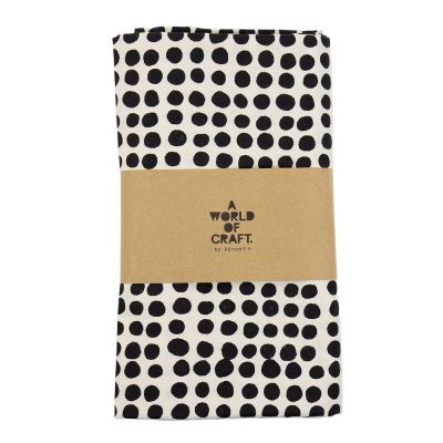 A World of Craft - Dots Pöytäliina 140x260 cm Valkoinen/Musta