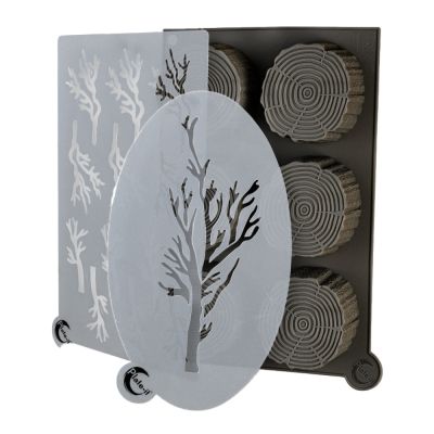 Plate It - Plate It Silikonivuoka Wood 3 kpl Harmaa/Valkoinen