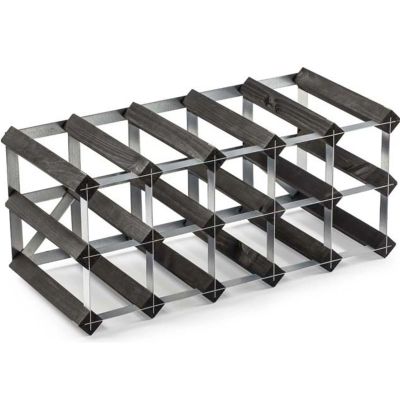 Traditional Wine Rack - Laajennettava Viinipulloteline 22,8x42 cm Musta