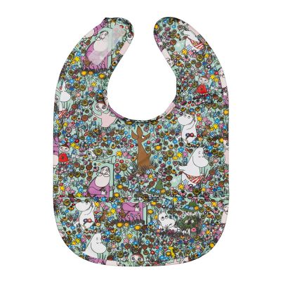 Rätt Start - Muumi Ruokalappu Niitty 27,8x38,5 cm Vihreä