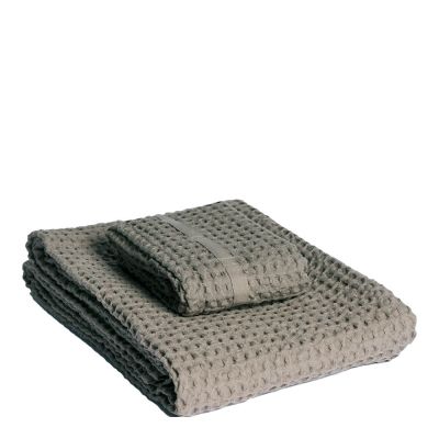 The Organic Company - Big Waffle Lahjasetti: Kylpypyyhe + Käsipyyhe Clay