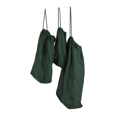 The Organic Company - Uudelleenkäytettävä ruokapussi 3 kpl Tummanvihreä