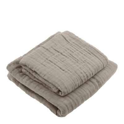 The Organic Company - FINE lahjapakkaus: Kylpypyyhe + käsipyyhe Clay