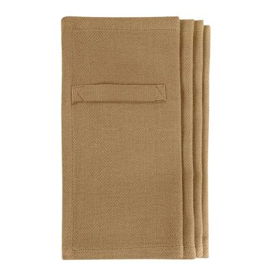 The Organic Company - Puuvillaservetti 20x20 cm 4 kpl Khaki