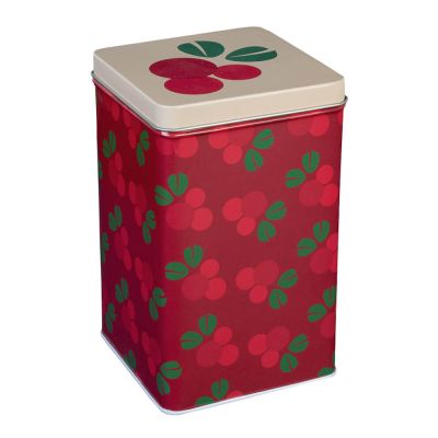 Blafre - Puolukka Peltipurkki korkea 10x10x16 cm Punainen