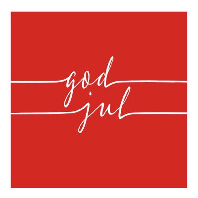Ambiente - Servetti 33x33 cm 20 kpl God Jul Punainen