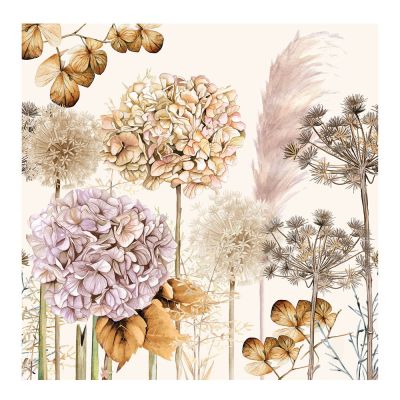 Ambiente - Servetti 33x33 cm 20 kpl Dried Flowers