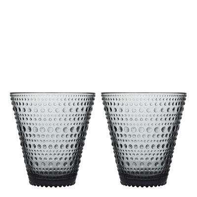 iittala - Kastehelmi Juomalasi 30 cl 2 kpl Harmaa