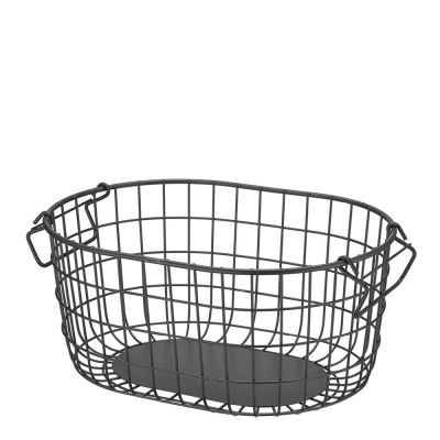 Blomus - Kago Pyöreä säilytyskori 37x27x17 cm Antrasiitti