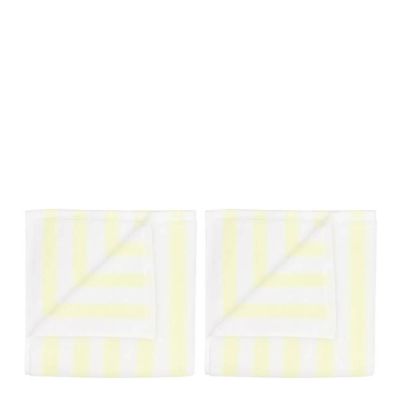 Blomus - Arto Käsipyyhe 50x30 cm 2 kpl Valkoinen/Keltainen