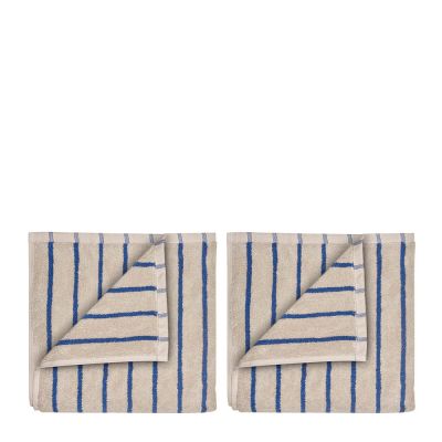 Blomus - Arto Käsipyyhe 50x30 cm 2 kpl Beige/Sininen