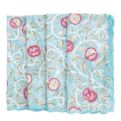 Chamois - Apple Lautasliina scallop 50x50 4 kpl Turkoosi