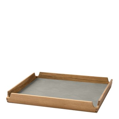 LIND DNA - Even Leather Nupo Tarjotin small 30x30 cm Light Grey