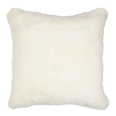 Natures Collection - Tyynynpäällinen New Zealand lampa lyhyt villa 40x40 cm valkoinen