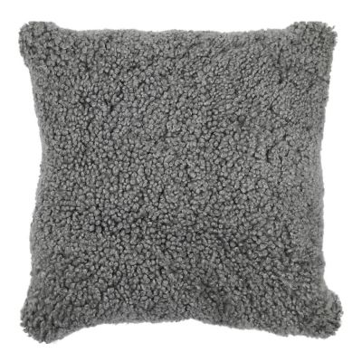 Natures Collection - Tyynynpäällinen New Zealand lampa lyhyt villa 40x40 cm skandinaavinen vaaleanharmaa