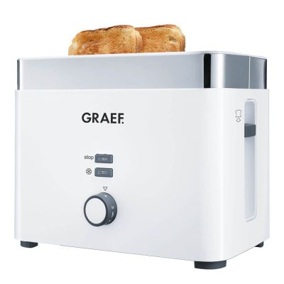 Graef - Leivänpaahdin TO61 2 viipaletta valkoinen hopeareunuksella