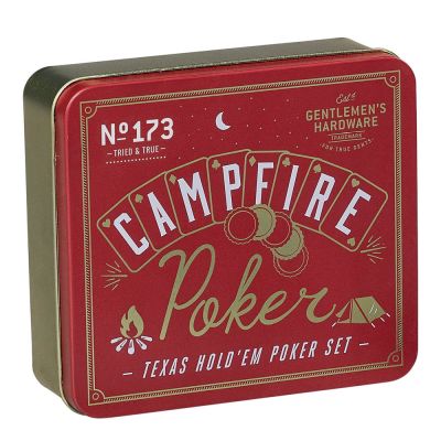 Gentlemen's Hardware - Campfire Pokerisetti metallirasiassa Punainen