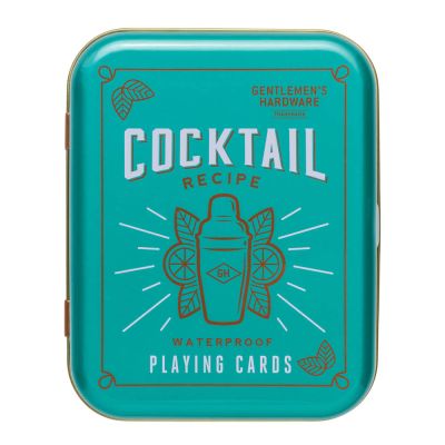 Gentlemen's Hardware - Vedenkestävä pelikorttipakka metallirasiassa 8x10 cm – Cocktail