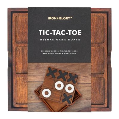 Iron & Glory - Puinen peli Tic-Tac-Toe Ristinolla 14x14 cm