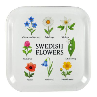 Mellow Design - Tarjotin 20x20 cm Swedish Flowers