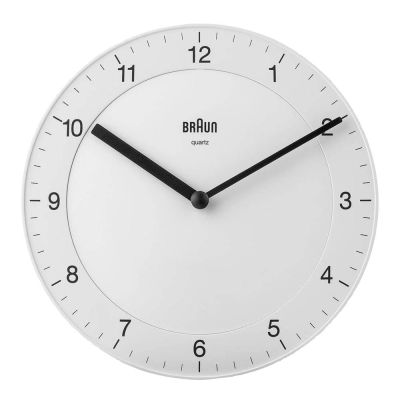 Braun - Seinäkello Ø 20 cm Valkoinen