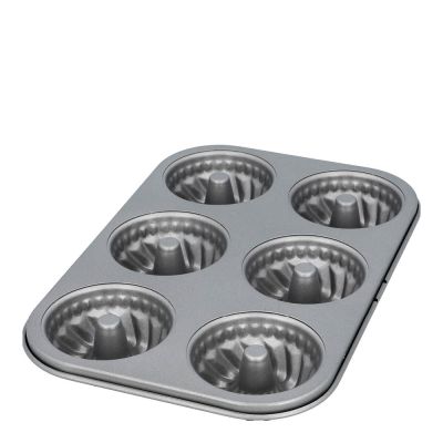 Birkmann - Minileipävuoka 26x18 cm 6 reikää Hopea