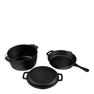 Espegard - Kattilasarja nuotiolle 3 osaa Valurauta