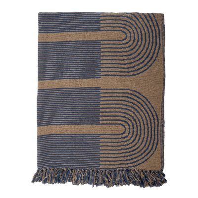 Bloomingville - Tiffanie Viltti 160x130 cm Sininen/Ruskea