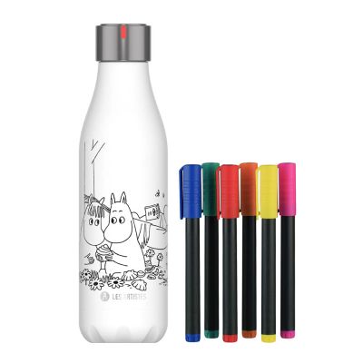Les Artistes - Bottle Up Muumi Termospullo kynillä 0,5 L Valkoinen