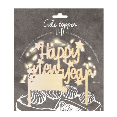 ScrapCooking - Cake Topper LED Kakkukoriste Happy New Year