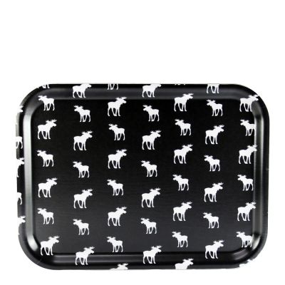 Mellow Design - Tarjotin Hirvet 27x20 cm Musta/Valkoinen