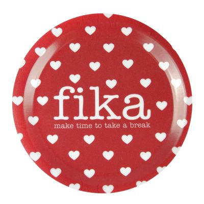 Mellow Design - Lasinalunen 10 cm Make time Fika Punainen