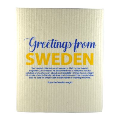Mellow Design - Tiskirätti 17x20 cm Greetings from Sweden