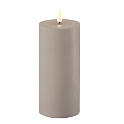 DeluxeHomeart - Real Flame LED Ulkokynttilä 7,5x15 cm Harmaa