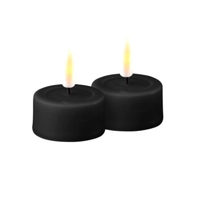 DeluxeHomeart - LED Tuikkukynttilä 4x5 cm Musta