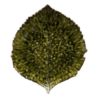 Costa Nova - Riviera Lautanen Hortensian lehti 22x19 cm Tummanvihreä/Musta