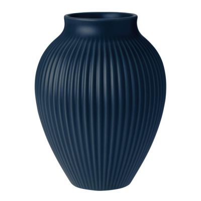 Knabstrup Keramik - Ripple Maljakko 20 cm Matte Dark Blue